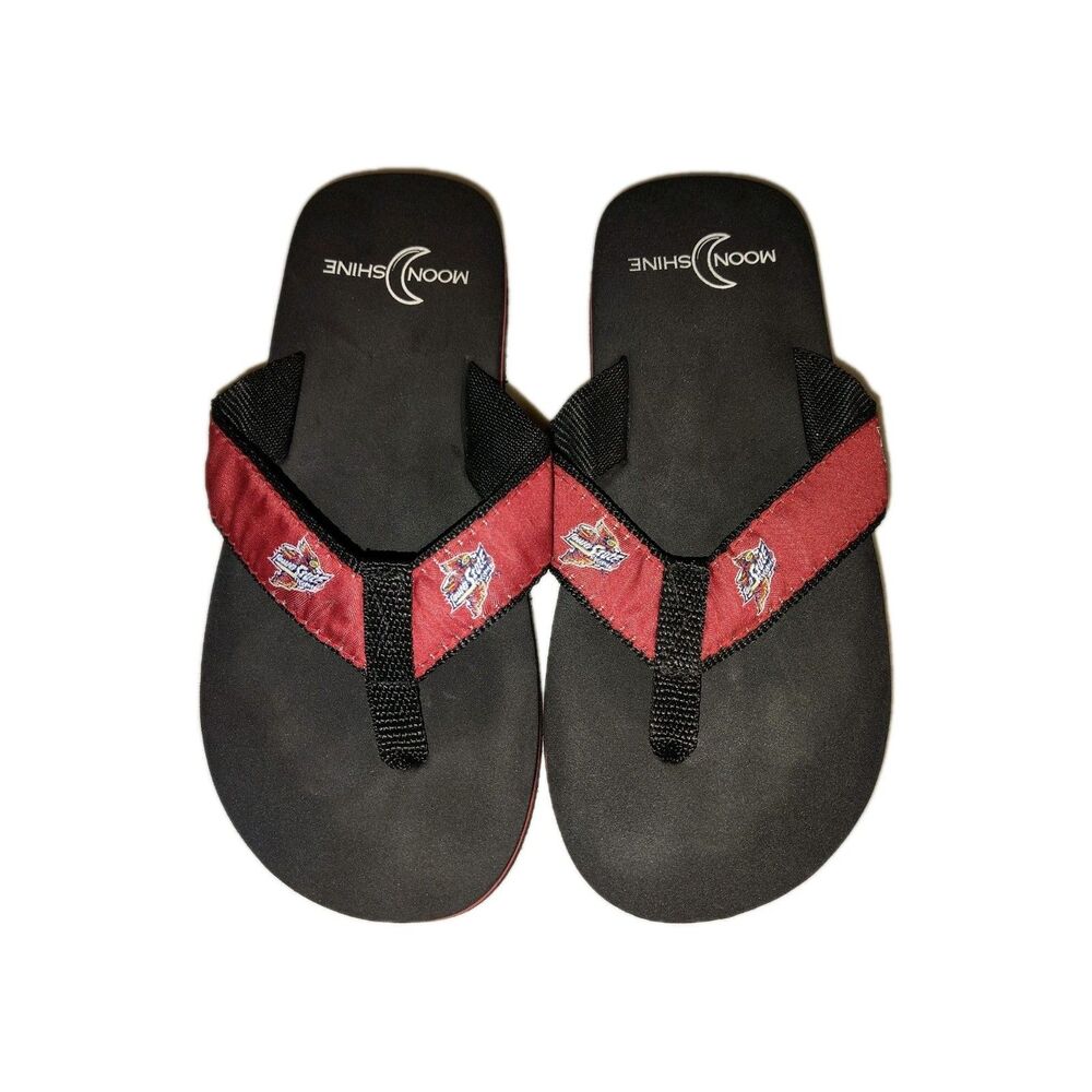 Iowa State Cyclones Flip Flops Moonshine Vintage Y2K Sandals Red Black Women 7